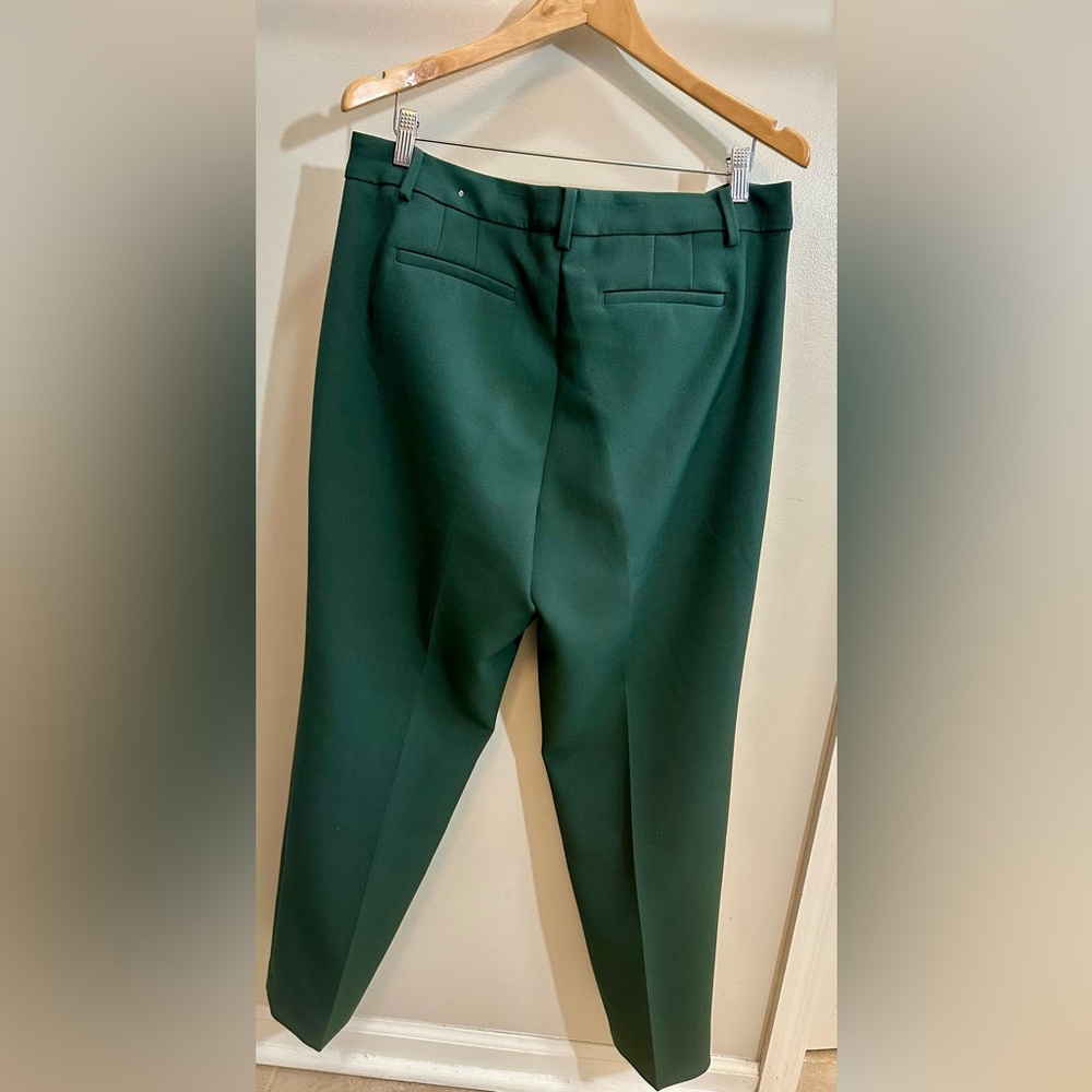 Talbots Dark Green Hampshire Ankle Curvy Dress Pants Size 12 - Picture 6 of 8
